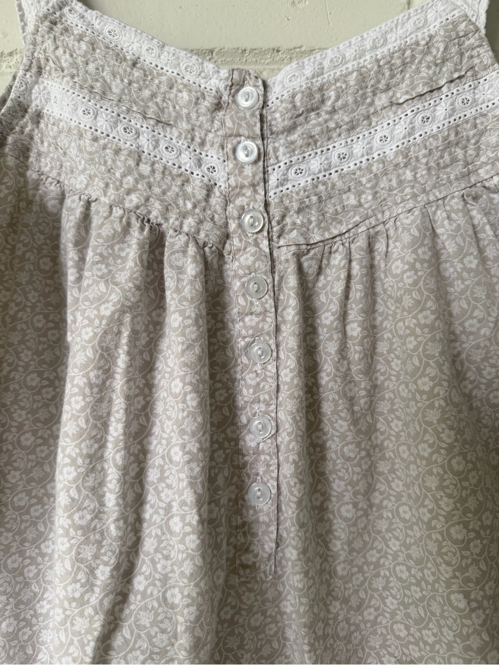 Alexander Del RossaStyle: "Maria" Sleeveless Victorian Short Nightgown - Size S - Picture 4 of 7